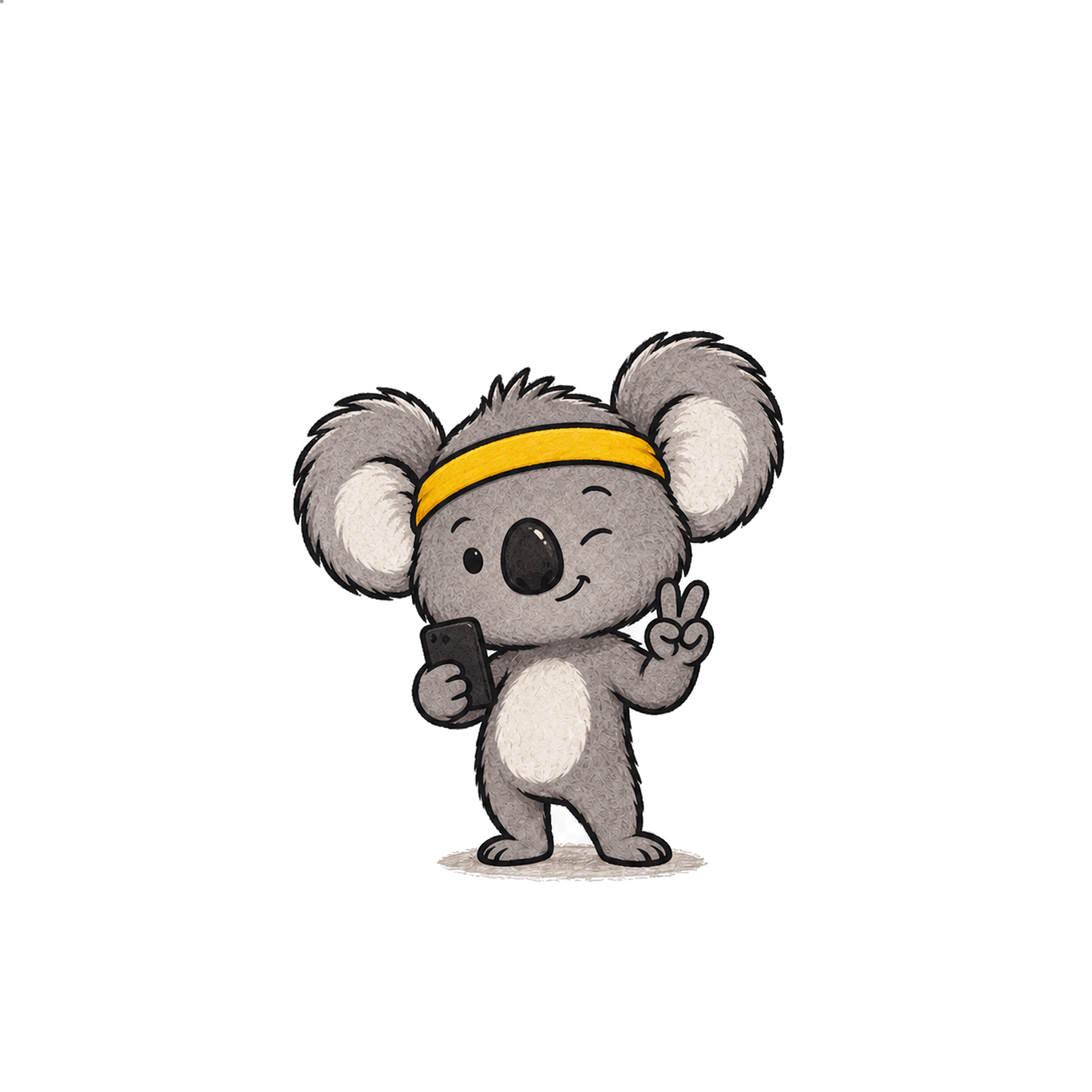 Spot the koala celebrating a fresh workout proof